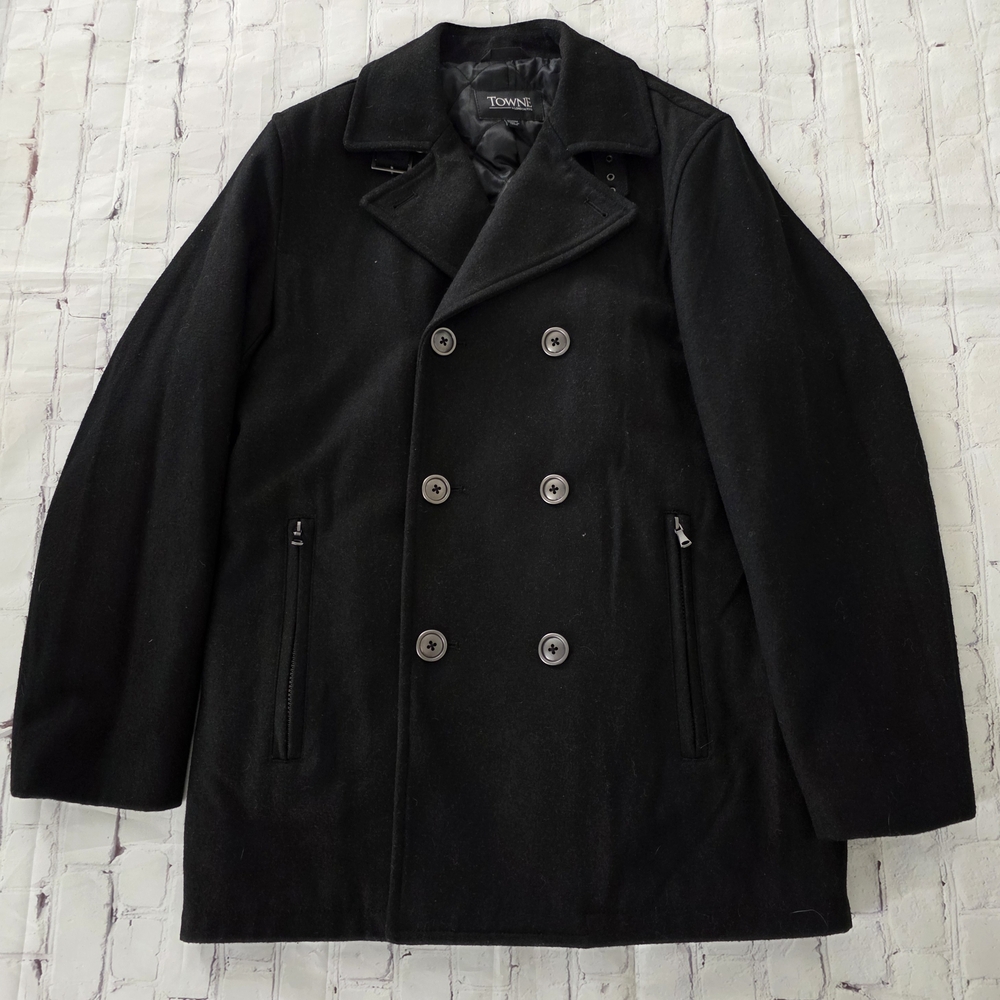 Black Men's Peacoat Towne By Longdon Fog